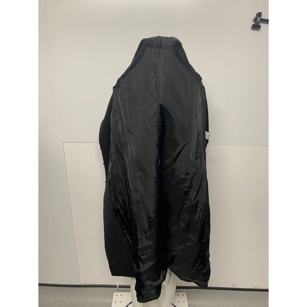 Joseph Ruffled Coat in Black Wool - Picture 6 of 8